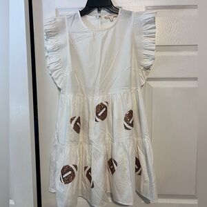 NWOT white football dress